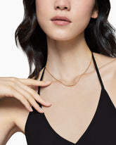 Petite Pavé Bar Necklace in 18K Yellow Gold with Diamonds, 1.25mm